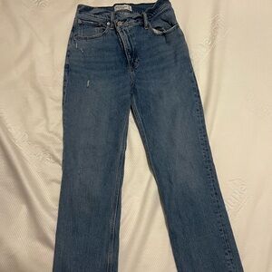 Abercrombie & Fitch Women's Straight Leg Blue Jeans